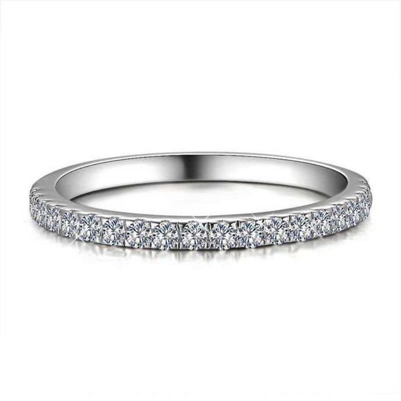 COPY - *18K White Gold Diamond Eternity Stackable Ring - Picture 8 of 9
